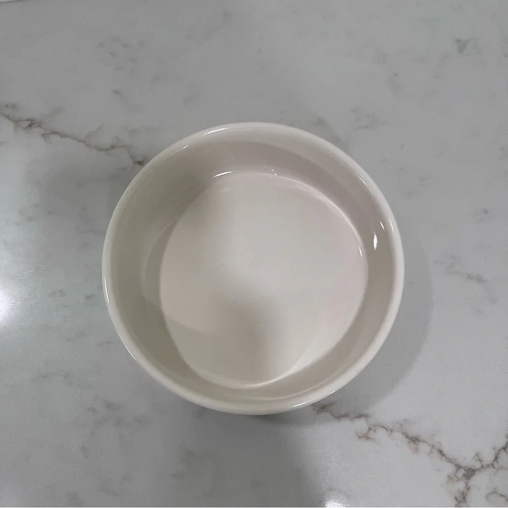 Rae Dunn Artisan Collection “PURR” Cat Bowl – White Ceramic Pet Dish